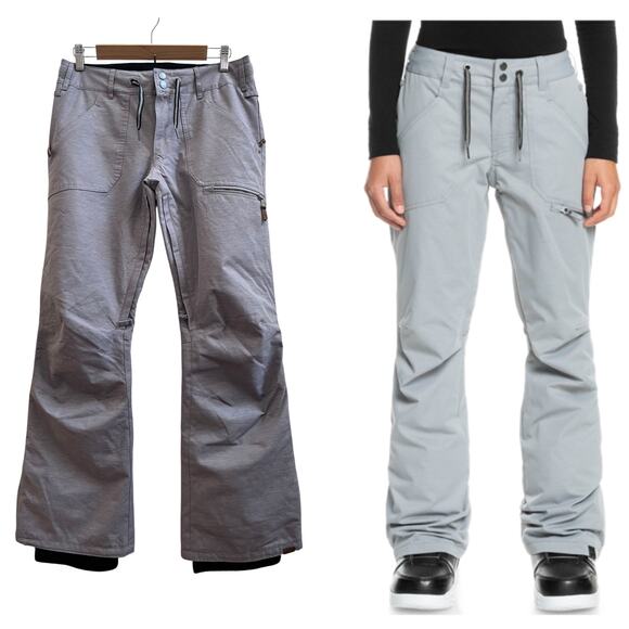 Roxy Nadia Heather Grey 10K Snowboard Ski Pants Size Medium - Picture 1 of 14